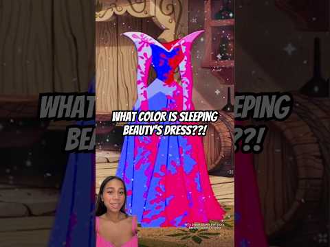 is sleeping beauty’s dress blue or pink?