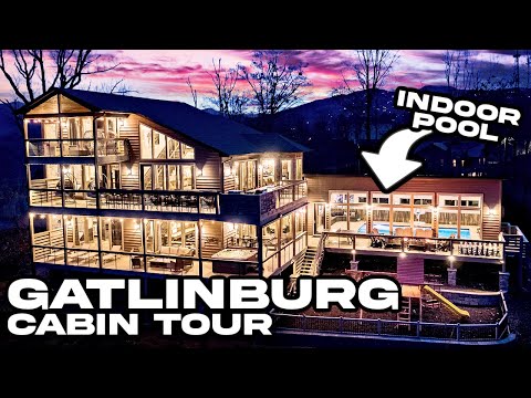 GATLINBURG CABIN STAY IN A HAILSTORM |Heaven's Paradise Cabin Tour| 8 Bedrooms, 6 Baths, Sleeps 16