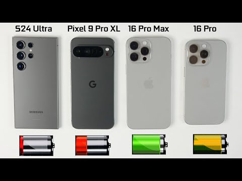 Battery Life Comparison- iPhone 16 Pro/ Pro Max vs S24 Ultra vs Pixel 9 Pro XL