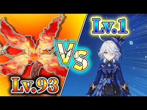 【無理】初期値フリーナ vs ムキムキ爆炎樹【原神/耐久バトル/チャレンジ】