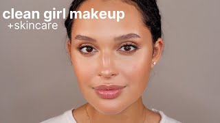 clean girl makeup + skincare