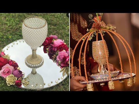 Doodh pilai glass decoration ideas || wedding glass & try design | doodh pilai glass for groom