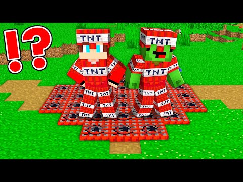 JJ And Mikey Survive In TNT CIRCLE In Minecraft - Maizen