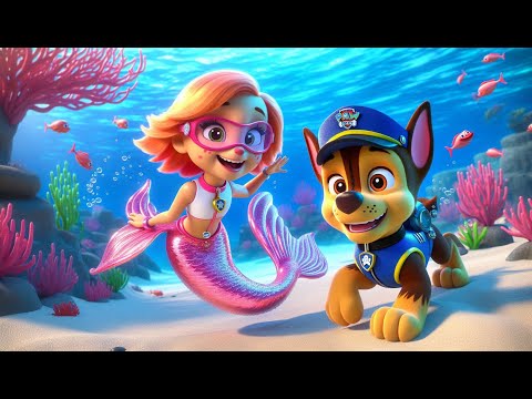 Paw Patrol Ultimate Rescue | CHASE Visits Mermaid SKYE's House | Happy Life Story | Rainbow 3