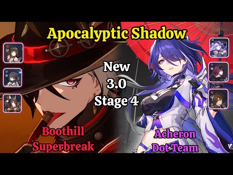 E0S0 Boothill Superbreak & E0S0 Acheron Dot New 3.0 Apocalyptic Shadow stage 4 clear / Hsr