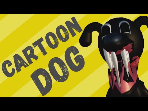 Cartoon dog is hunting monster hunter. Funny video with a scary dog monster. Shocking video.