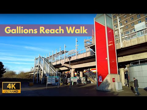 Gallions Reach Walk | East London | 4K HD | Here We Go | Every tube station in London! |