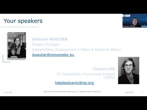 Webinar for Societal Stakeholders Organizations - Digitalized Opinion Mechanism (CEN)