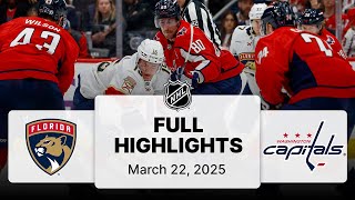 NHL Highlights | Panthers vs. Capitals | March 22, 2025