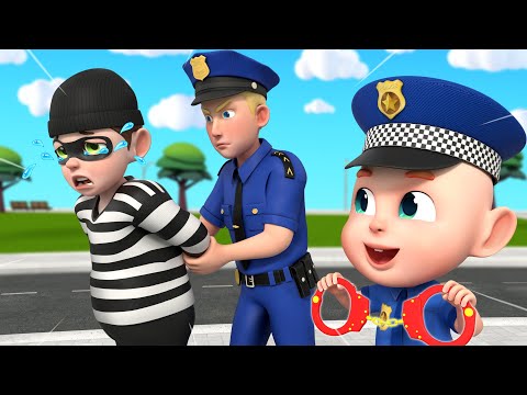 Catch the Thief | Policeman Lost Handcuffs | Police Officer Song | Rosoo Nursery Rhymes & Kids Songs