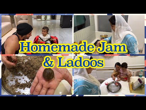 How I make Apple Jam & Ladoos for Ruhaan | my excitement for water toys 😍| papa & beta chilling time