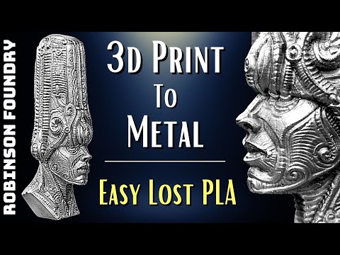 Easy lost PLA metal casting │ How to turn a 3d print into metal │ ASMR