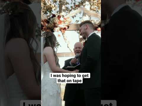 Officiant PLAYS JOKE on Groom During Ceremony #shorts