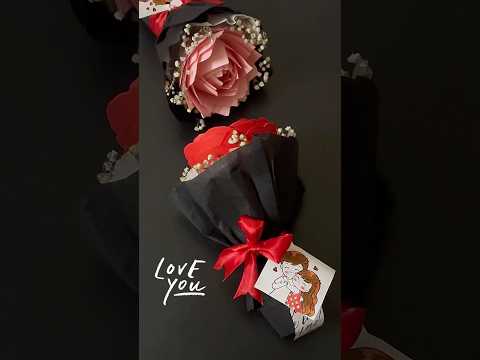 🌹✨DIY Pretty Paper Rose Bouquet for Valentine’s | Easy Gift Ideas #diy #rosebouquet #cute #craft