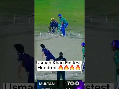 Usman Khan Batting Today 🔥 | Usman Khan Fastest Hundred In PSL 8 #psl8shorts #shorts #circketshorts