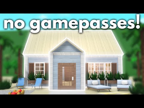 Building a NO GAMEPASS BEACH HOUSE in Bloxburg