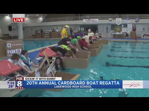 Lakewood H.S. physics students put cardboard boat building skills to the test