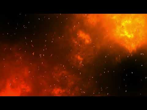 Flames and a Burning Red Night Sky | 4K Relaxing Screensaver