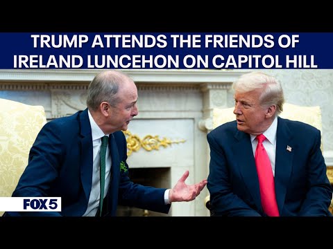 President Donald Trump attends the Friend of Ireland Luncheon on Capitol Hill