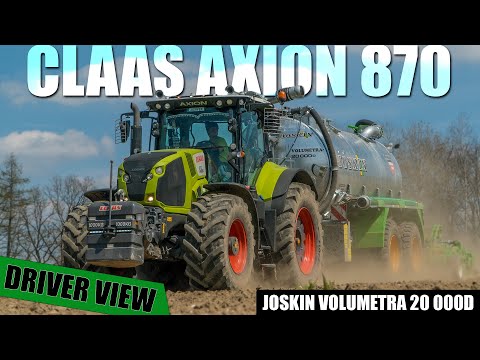 Claas AXION 870 CMATIC + Joskin Volumetra 20 000D & Joskin Terradisc 4000/32TDH | GoPro/driver view