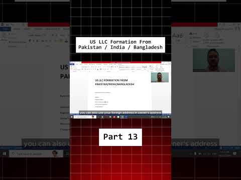 How to Form US LLC from Pakistan in 2025 | FREE Complete Guide Step by Step | Part 13