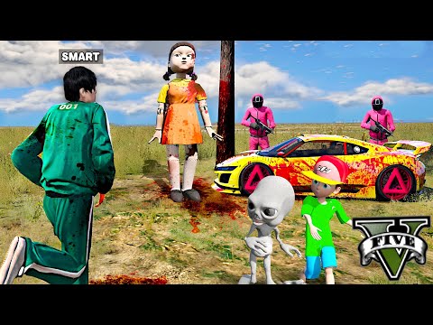 ကျနော် Squid Game ထဲက စူပါကားတွေကို ခိုးခဲ့တယ် | I stole Squid Game Cars in GTA V | SMART On Live