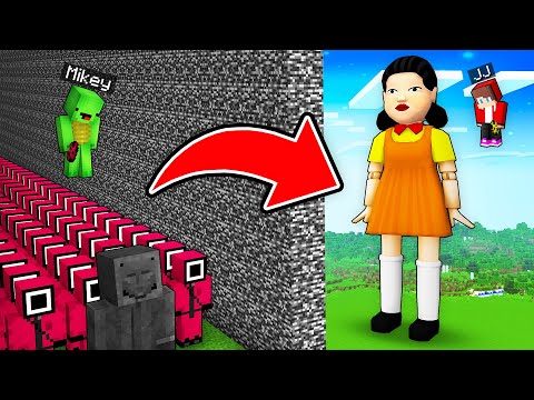 JJ and Mikey: SQUID GAME Mob Battle in Minecraft - Maizen