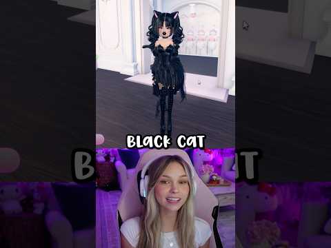 THEME : Black Cat 🐈‍⬛💕 How do you think I did? #roblox #dresstoimpress