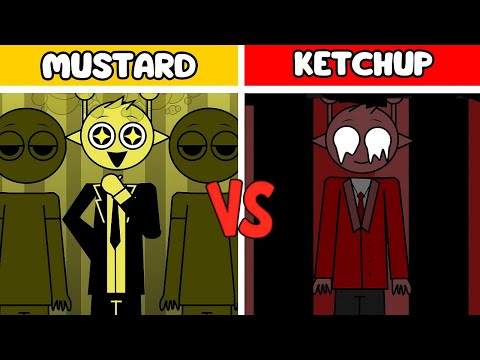 Incredibox Sprunki Mustard but Human Mod 🌭 VS Sprunki Ketchup but Human Mod 🍅