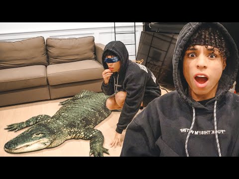 SCARING LARRAY WITH GIANT ALLIGATOR!!