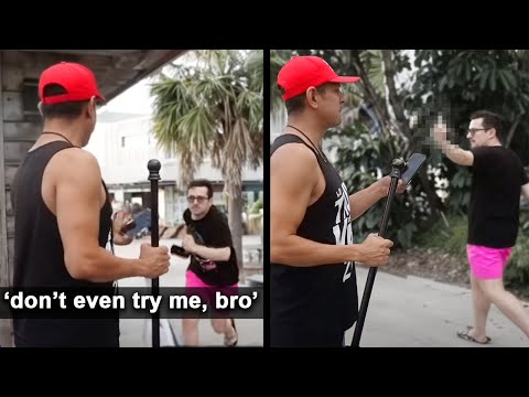 Woke Beta Male Goes CRAZY And Tries To Attack Man...