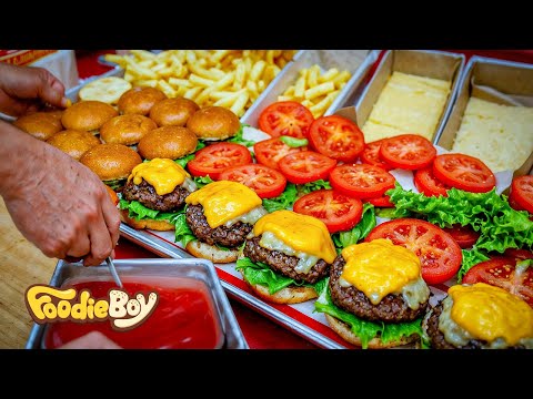 American Style Food Compilation! BBQ, Burger, Pizza, Donuts