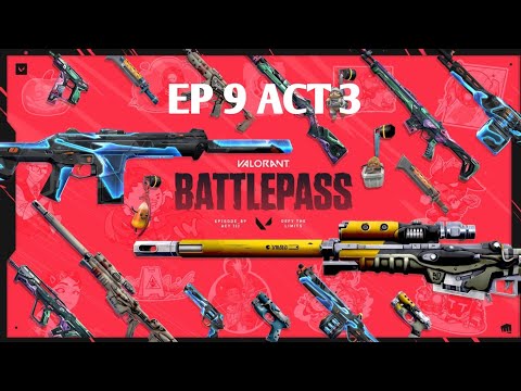 Exploring and Watching the gameplay of latest EP 9 ACT 3 Valorant battlepass skins in detail 😶