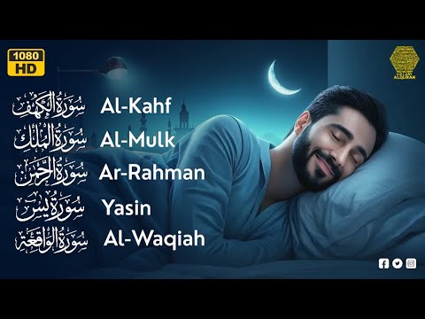 Surah Kahf, Surah Mulk, Surah Rahman, Surah Yaseen (Yasin), Surah Waqiah ✦ Ahmad Al-Shalabi