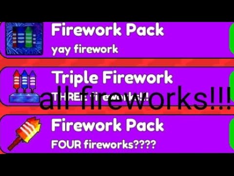 all fireworks in toilet tower defense!!!