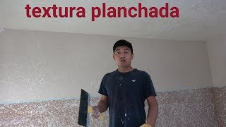 como aplicar textura en pared planchada  (knock down)