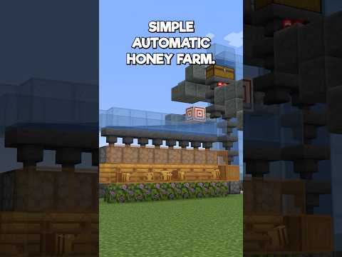 Simple Automatic Honey Block Farm ▫ Minecraft Survival Guide Shorts #minecraft #honey #shorts