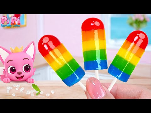 Jelly Popsicles Await💘How To Make Miniature Rainbow Jelly Sticks Recipe Ideas🌈Pipi Yummy Cakes