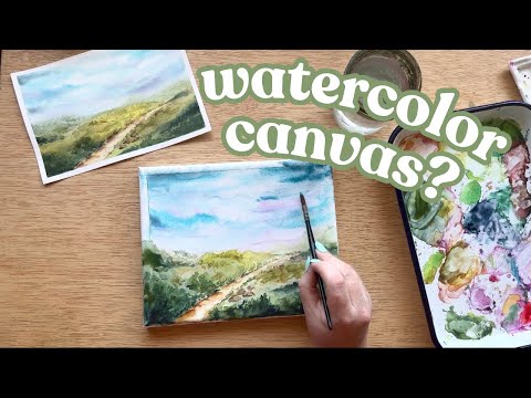 Does watercolor canvas work? Let's try it!