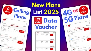 Airtel New Recharge Plan 2025 | Airtel Calling Plan | Airtel 4g Plan | Airtel 5g Plan | Data Pack