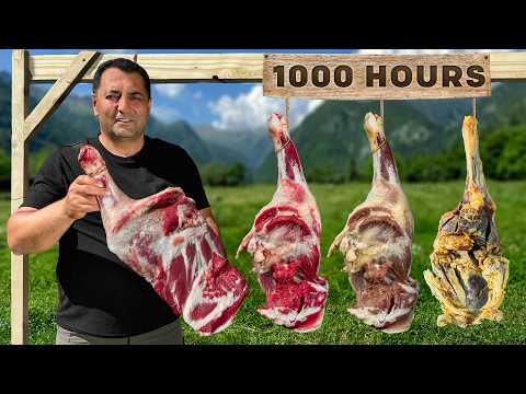 Cooking Homemade Cured Meat by Ancient Techniques! 1000 Hours Lamb Meat Cured in Salt