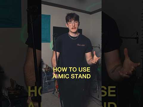 How to use a mic stand #musician #musicproducer #beginnermusician #indiemusician #recordingartist