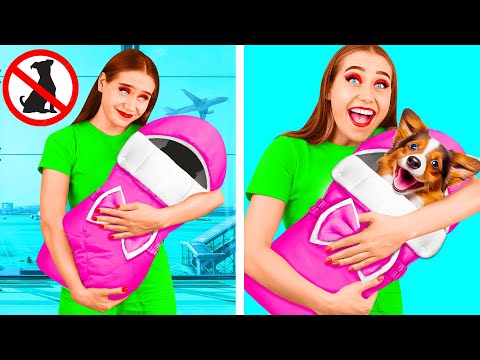 Sneak Pets Into The Plane | Parenting Hacks by TeenTeam Challenge