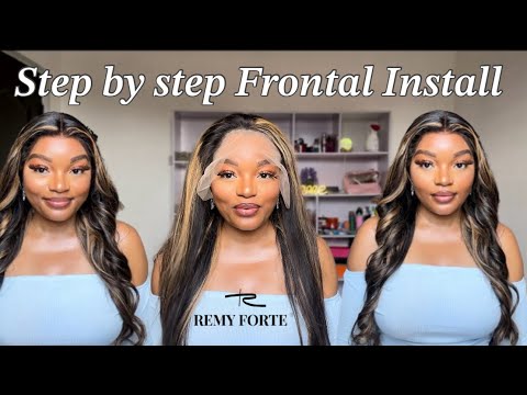 HOW TO MAKE YOUR FRONTAL WIG GLUELESS ✅| best highlight wig, no glue needed ft Remyforte hair