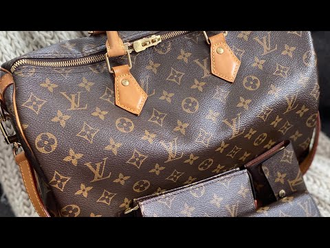 LV Speedy 35 Bandouliere Monogram, what’s in my work bag #louisvuitton #Speedy35