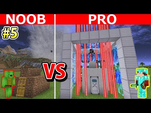 NOOB vs PRO Episode 5: SECRET SURVIVAL BUNKER BUILD CHALLENGE