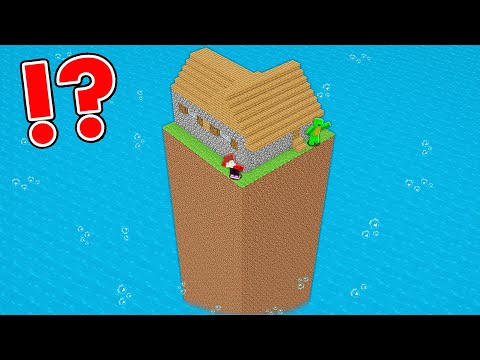 JJ And Mikey Survive In The Sea On TALLEST TOWER In Minecraft - Maizen