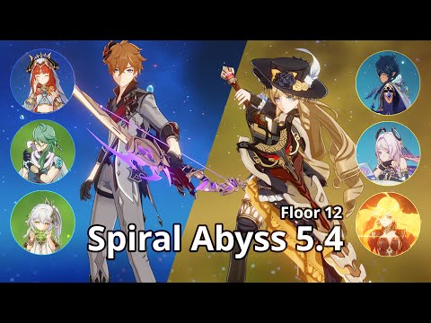 5.4 NEW ABYSS C2 Childe Bloom & C0 Navia + C2 Mavuika - Floor 12 (9 Stars) | Genshin Impact