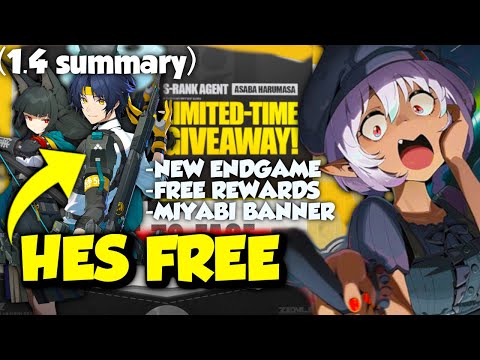 NO MORE TVS & FREE HARUMASA!! Zenless Zone Zero Version 1.4 Summary