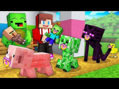 Mikey and JJ Opened a Mob Daycare in Minecraft (Maizen)